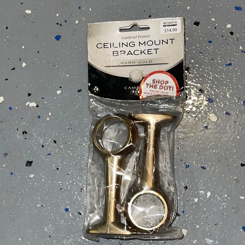 Cambria Premier Ceiling mount bracket warm gold‎ NWT